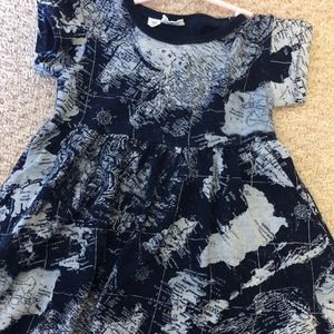 Toddler dress with maps